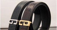 Autumn And Winter New Fashion Handsome G-Shaped Stainless Steel Belt Men's Crocodile Pa...