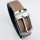 Monisa Customized Epsom Palm Grain First Layer Cowhide Stainless Steel Pin Buckle Men's...