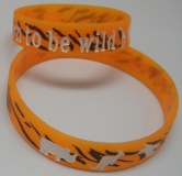 Ink Injecked /Color Filled Deboss Silicone bracelets