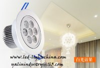7W LED ceiling spotlight, adjustable LED downlight, high power aluminum lighting fixtur...