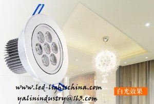 7W LED ceiling spotlight, adjustable LED downlight, high power aluminum lighting fixtur...