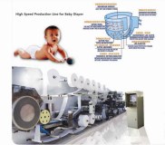 Fully-servo baby diaper machine with high efficiency