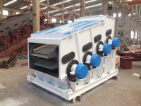 Mining two layer double frequency vibrating screening machine for crushing line