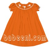 Moon and coconut tree bishop baby dresses
