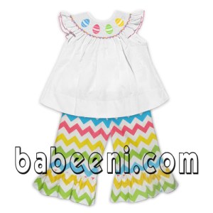 Smocked girls set easter