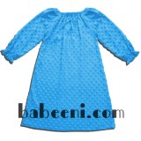 Cute baby minky plain dresses- DR 1432