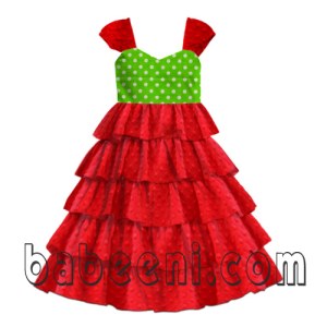 Dresses for kids with cute ruffle - DR 1487
