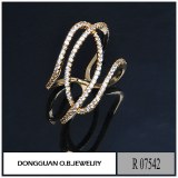 R7542 Latest Gold Finger Ring Designs Fashion Imitation Diamond Gold Ring