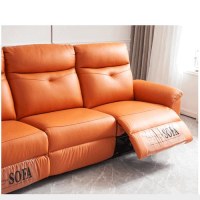 New Space Capsule Leather Function Sofa Modern Minimalist Living Room Three-Seat Electr...