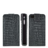 TOP VENTE! CROCODILE Etui en cuir simili pour iPhone 4 et 4S