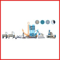 Rubber, PVS/TPR/EVA two-shaft hi-speed recyled granulator(water cooling)