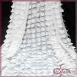 White circle laser embroidery applique designs fabric lace