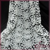 Jacquard big flower lace fabric for dress/blouse