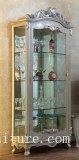 Glass china cabinet wooden china cabinet scallop wood corner china cabinet FJ-103A