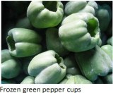 Frozen green pepper cup