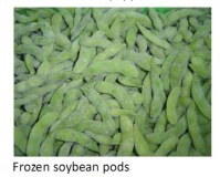 Frozen soybean pods
