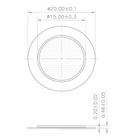 Piezo disc 20mm 7.2kHz for buzzer and drum/guitar sensor