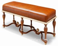 Leather chair bed end stool leather stool classical stool wood stool bed stool FU-138