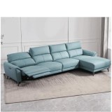 New First Layer Cowhide Functional L-Shaped Chaise Longue Sofa Modern Minimalist Doll...
