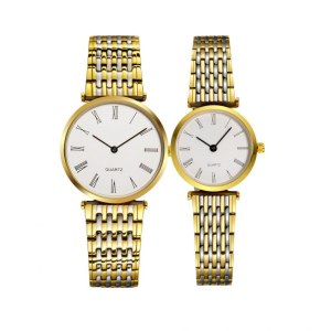 Luxury Round Glass Quartz Couple Watches Lovers 2016 On Sale