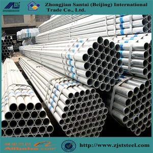 BS31 3/4" pre-galvanized GI electrical conduits pipes of metal building material
