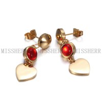 Fashion jewelry heart shaped drop earrings