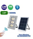 Projecteur LED solaire - SÉRIE MOVE - 150 Watts - 24 000 Lumens - 160 Lumens/watt - Ang...