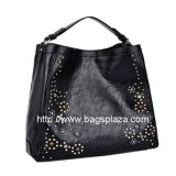 Fashion BIg Black Hobo Bag ,Metal Flower Handbag,HD23-076