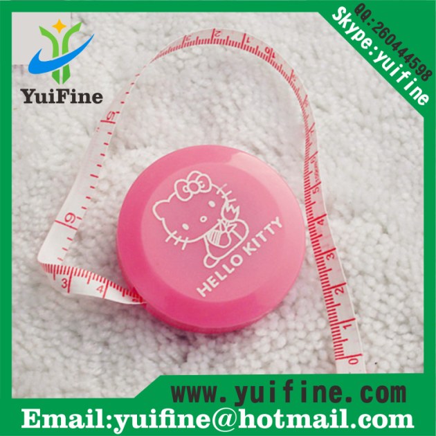 Round Shaped Hello kitty Measuring Tape 1.5m/60inch Meters 60in tape