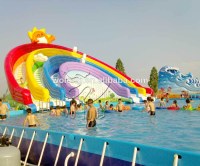 Inflatable water slide, giant outdoor inflatable slide, commercial water slide for kids