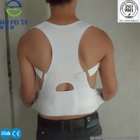 Magnetic therapy neoprene shoulder support back brace to straighten posture