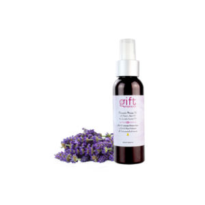 Massage oil with lavender essential oil