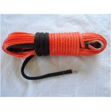 Orange red colour 12 strands braid UHMWPE winch rope 10mm x 28m