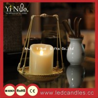 2015 Lanterns with LED candle. bamboo candle lantern garden light
