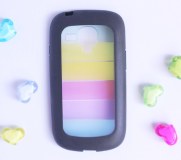 Grossiste Rainbow Anti Choc TPU combinaison coque pour Samsung Galaxy S3 Mini i8190