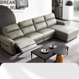 2022 Head Laminated Textured Cowhide Sofa Italian Minimalist Living Room Corner Functio...