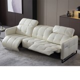Italian-Style Sofa Electric Function Leather Sofa Three-Seat Modern Living Room Space...