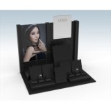Black matt acrylic jewelry display window display jewelry showcase jewelry counter display set ac...