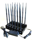 12-band Jammer Cell Phone GSM CDMA 3G 4G WIFI GPS VHF,UHF and Lojack