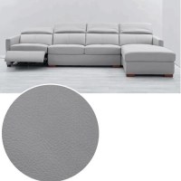 Modern Minimalist Leather Sofa Living Room L-Shaped Chaise Longue Corner Top Layer Cowh...
