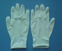 Latex exam gloves