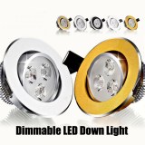 3W Dimmable Led ceiling downlight AC85-265V recessed led wall lamp lights spotlighting...