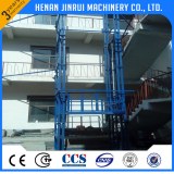 Chain lift platform for hoisting heavy goods in workhouse