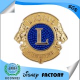 Custom metal lions badge, the lions clubs badge lapel pin emblem factory in China