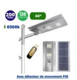 Solaire - Luminaire LED pour Candélabre / Lampe de rue et parking - Série STREET - 200...