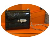 Chain Latch Bag Crocodile Pattern 2022 New One-Shoulder Messenger Leather Women's Small...