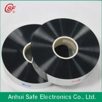 An metallized film for capacitor use