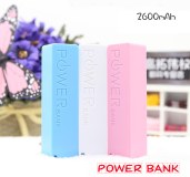 Mobile charger power bank 2600 mah perfume section portable USB backup battery charger...