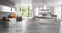 Modern Clean Lines Stainless Steel Kitchen Cabinet OP17-S30