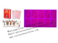 Red Modiano Texas Hold'em plastic marked playing cards/contact lenses/invisible ink/pok...